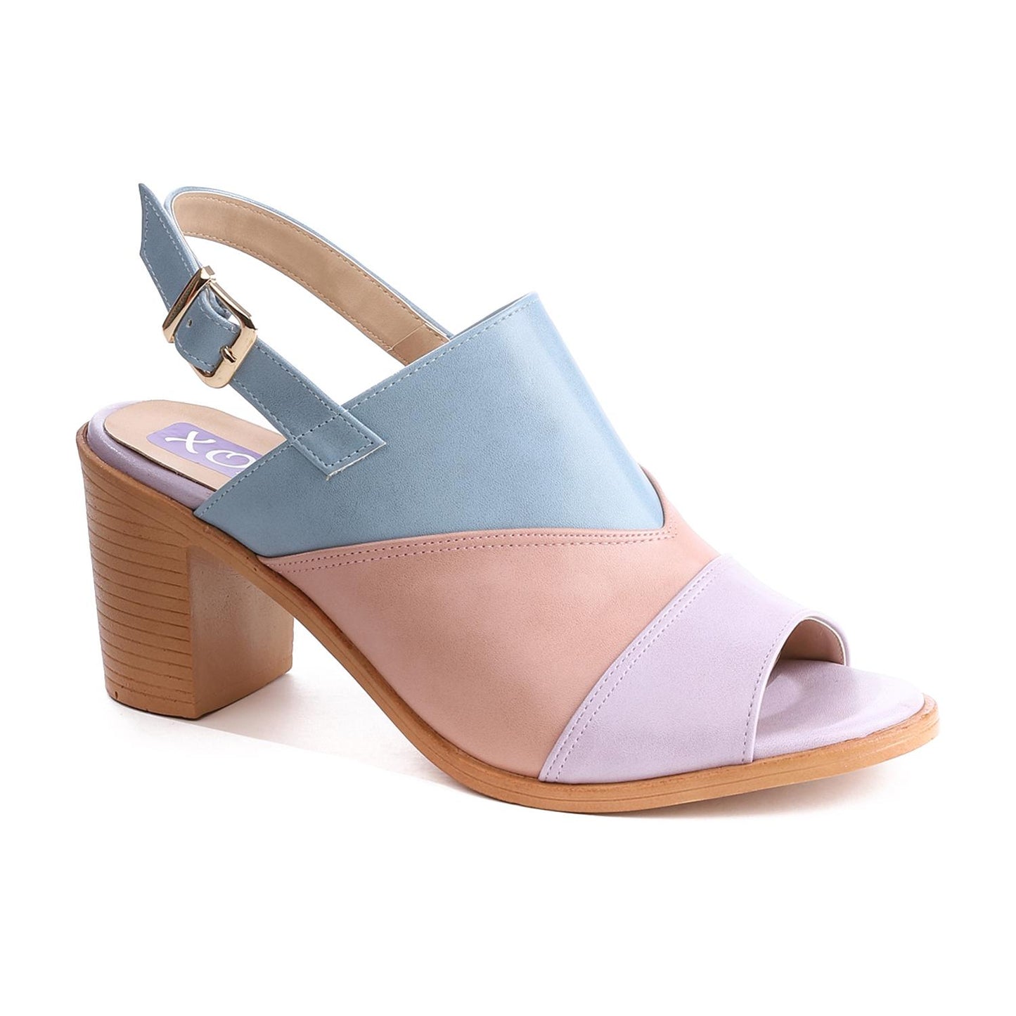 Tri-Tone Heeled Sandal