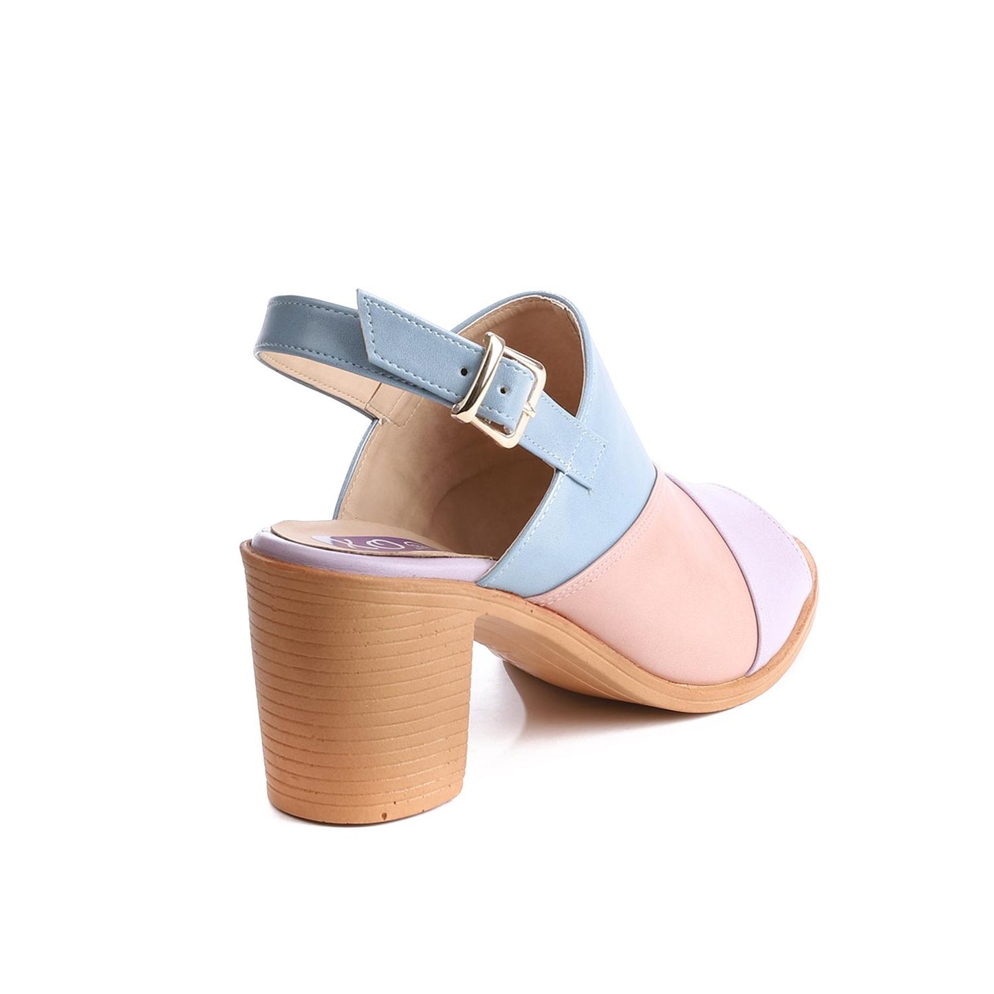 Tri-Tone Heeled Sandal