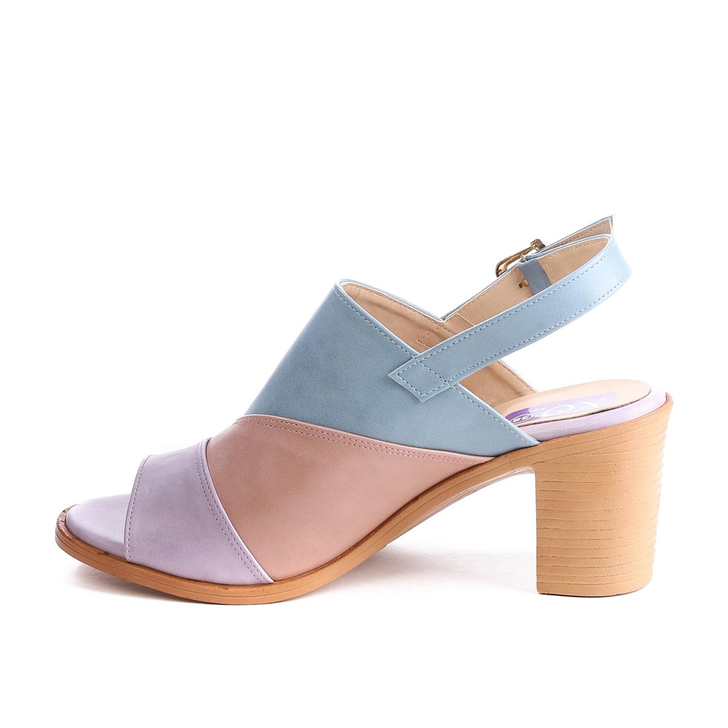 Tri-Tone Heeled Sandal