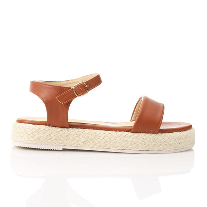 Side Buckle Flat Heel Sandal