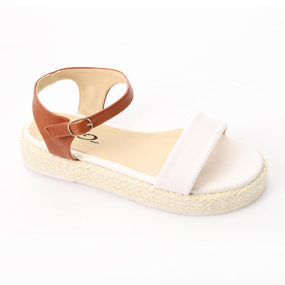 Side Buckle Flat Heel Sandal