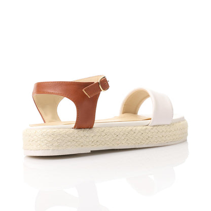 Side Buckle Flat Heel Sandal
