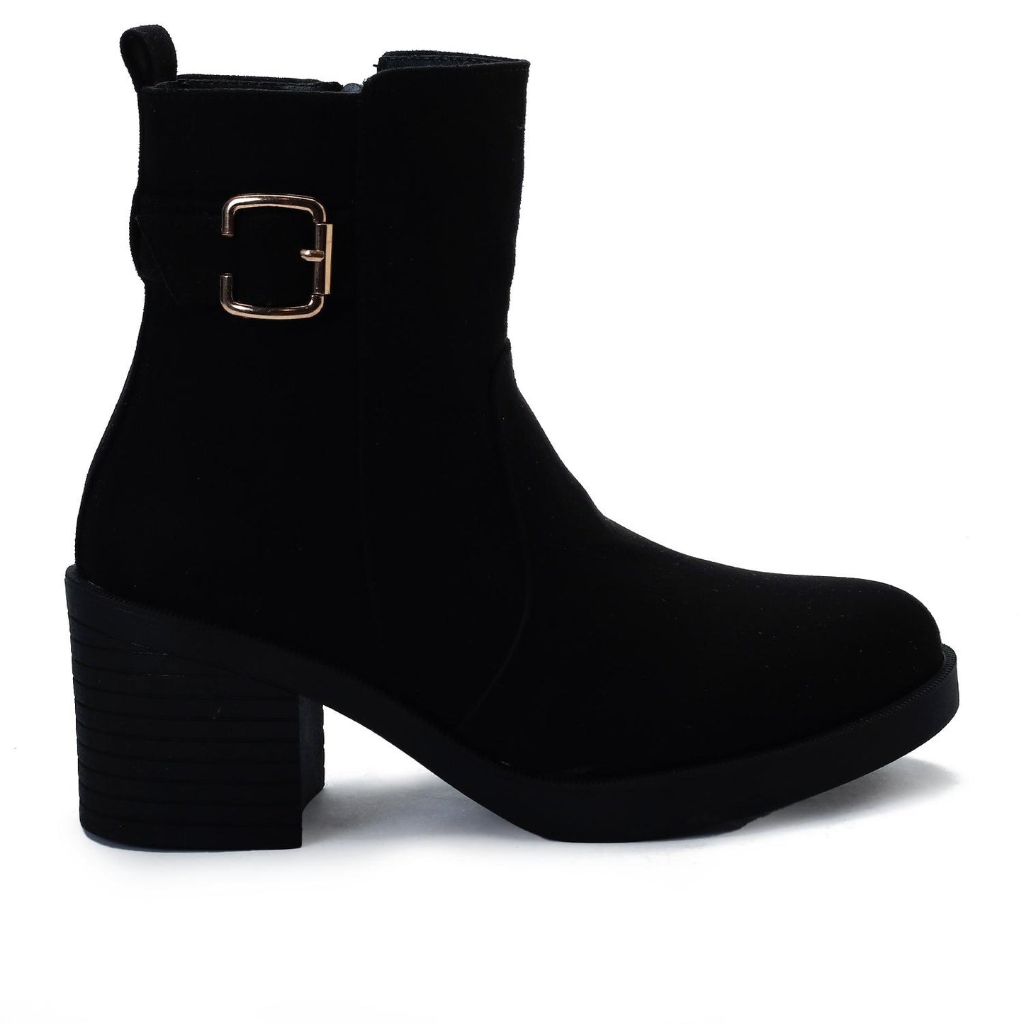 Suede Heeled Ankle Boot