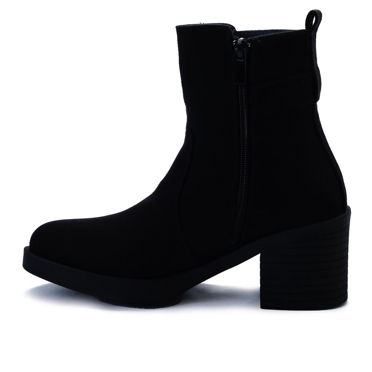 Suede Heeled Ankle Boot