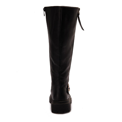 Two Side Zippers Knee High Boot