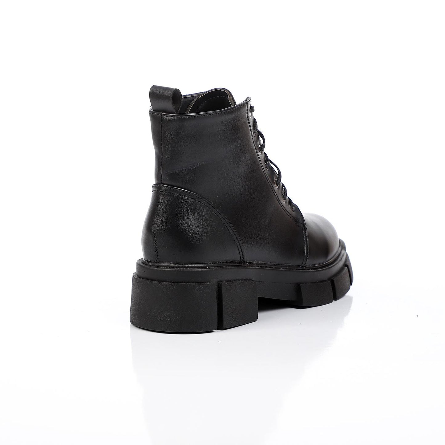 Black Casual Zip-up Ankle Boot