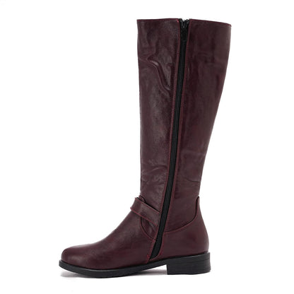 Full Zipper Knee High Boot