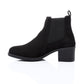 Elastic Side Suede Ankle Boot