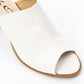 White Open Toecap Heeled Slipper