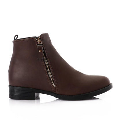 Two Side Zipper Ankle Boot