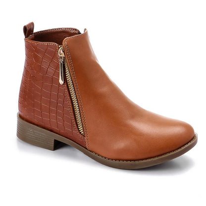 Havana Half & Half Leather Ankle Boot