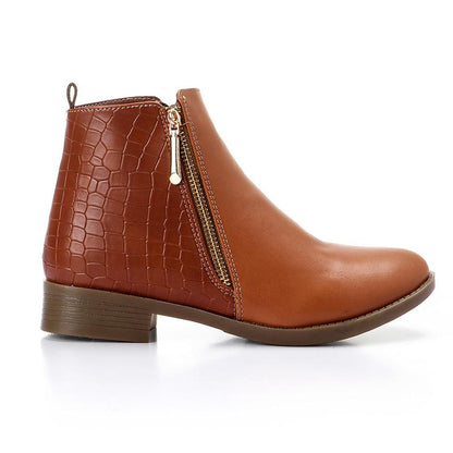 Havana Half & Half Leather Ankle Boot