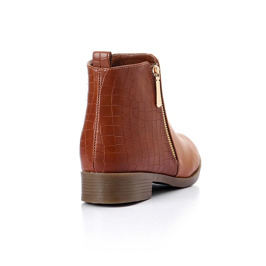 Havana Half & Half Leather Ankle Boot