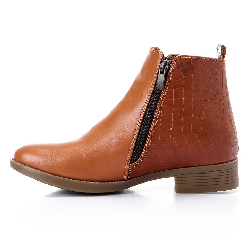 Havana Half & Half Leather Ankle Boot
