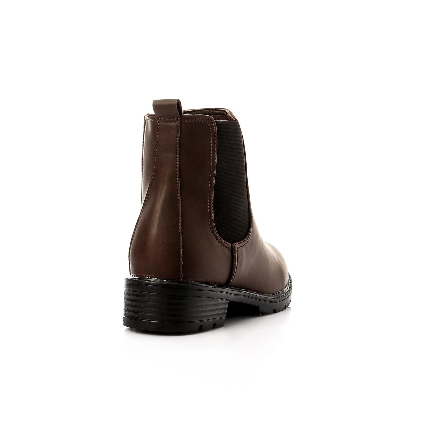 Brown Side Elastic Ankle Boot