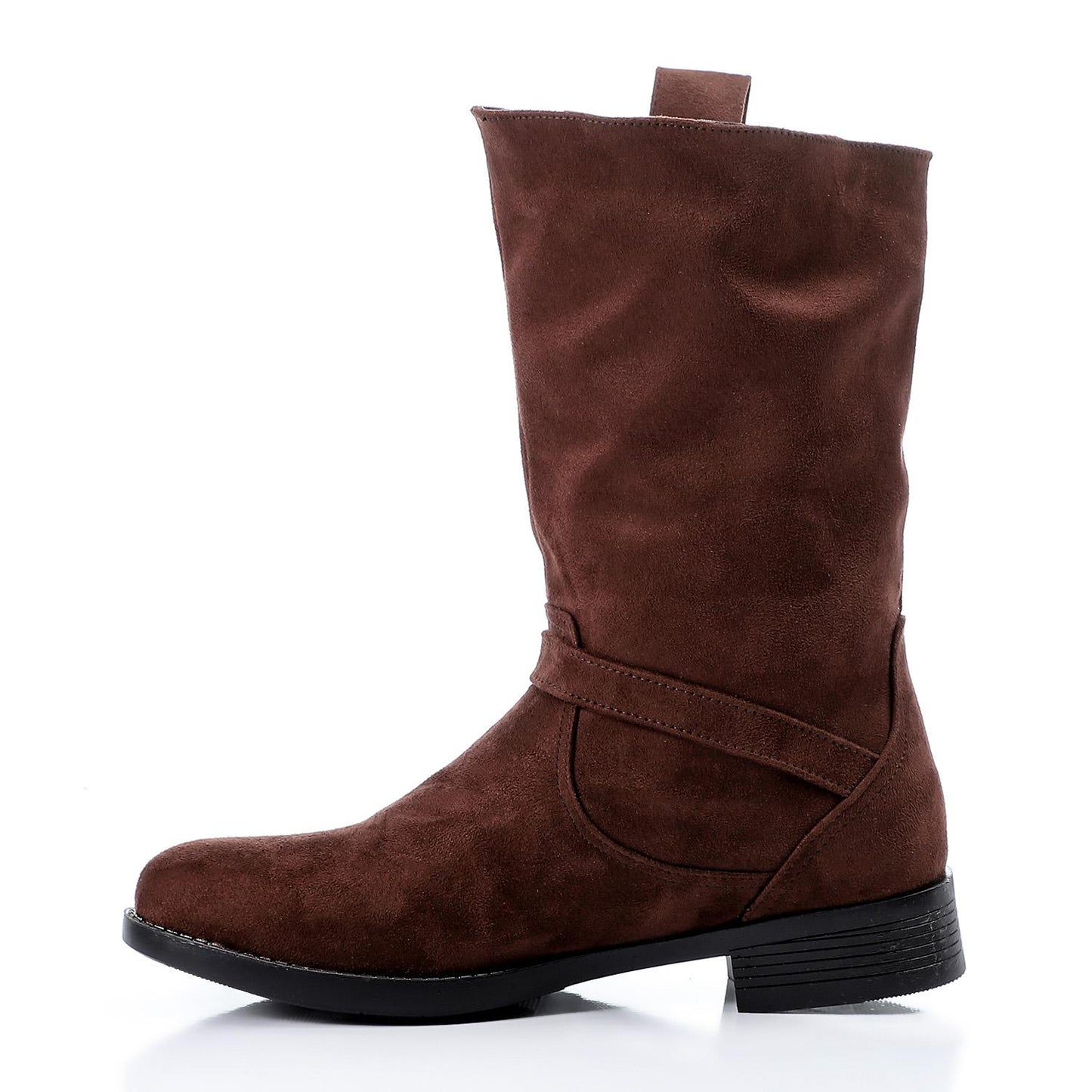 Brown Pull-on Suede Boot
