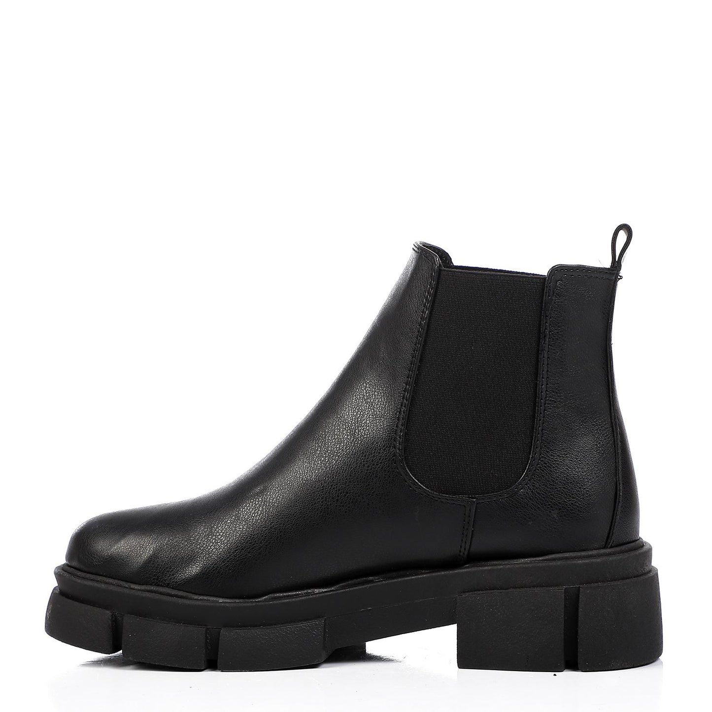 Black Elastic Side Ankle Boot