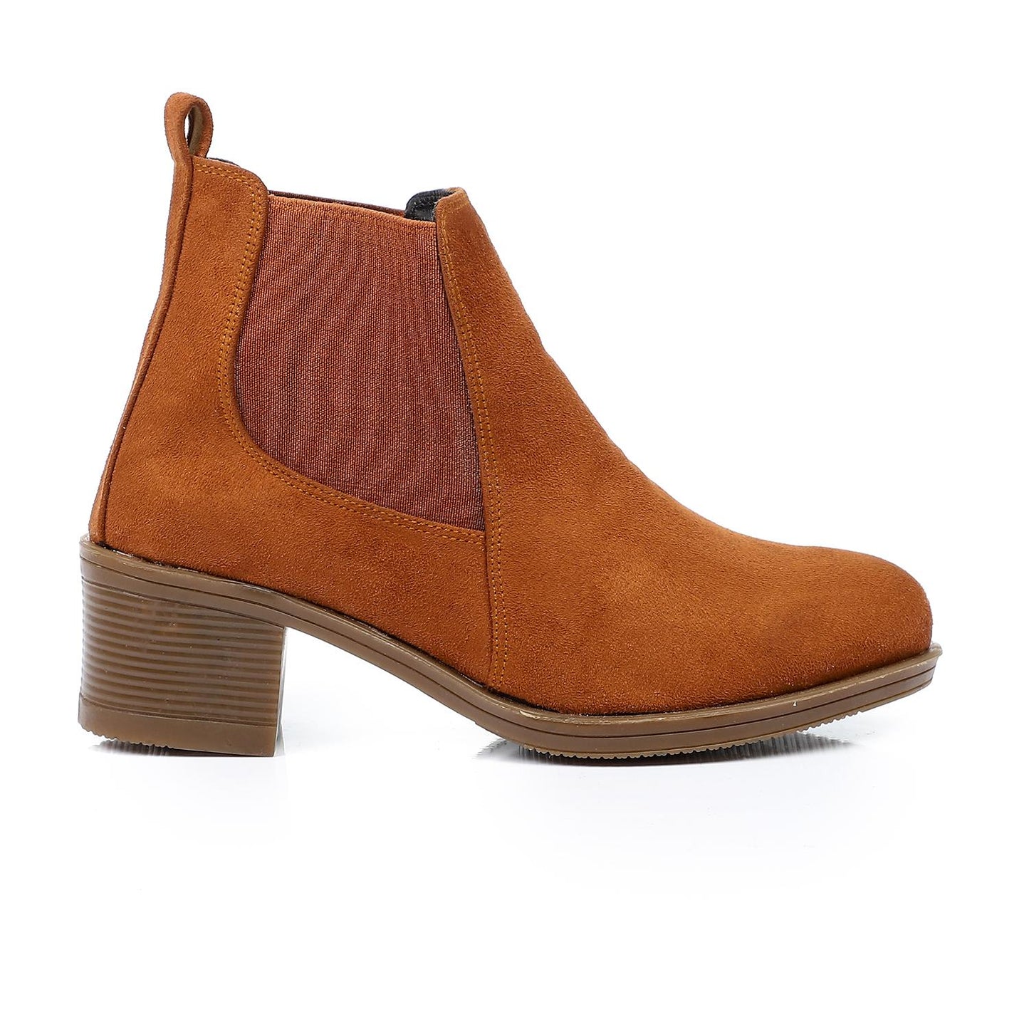 Elastic Side Suede Ankle Boot