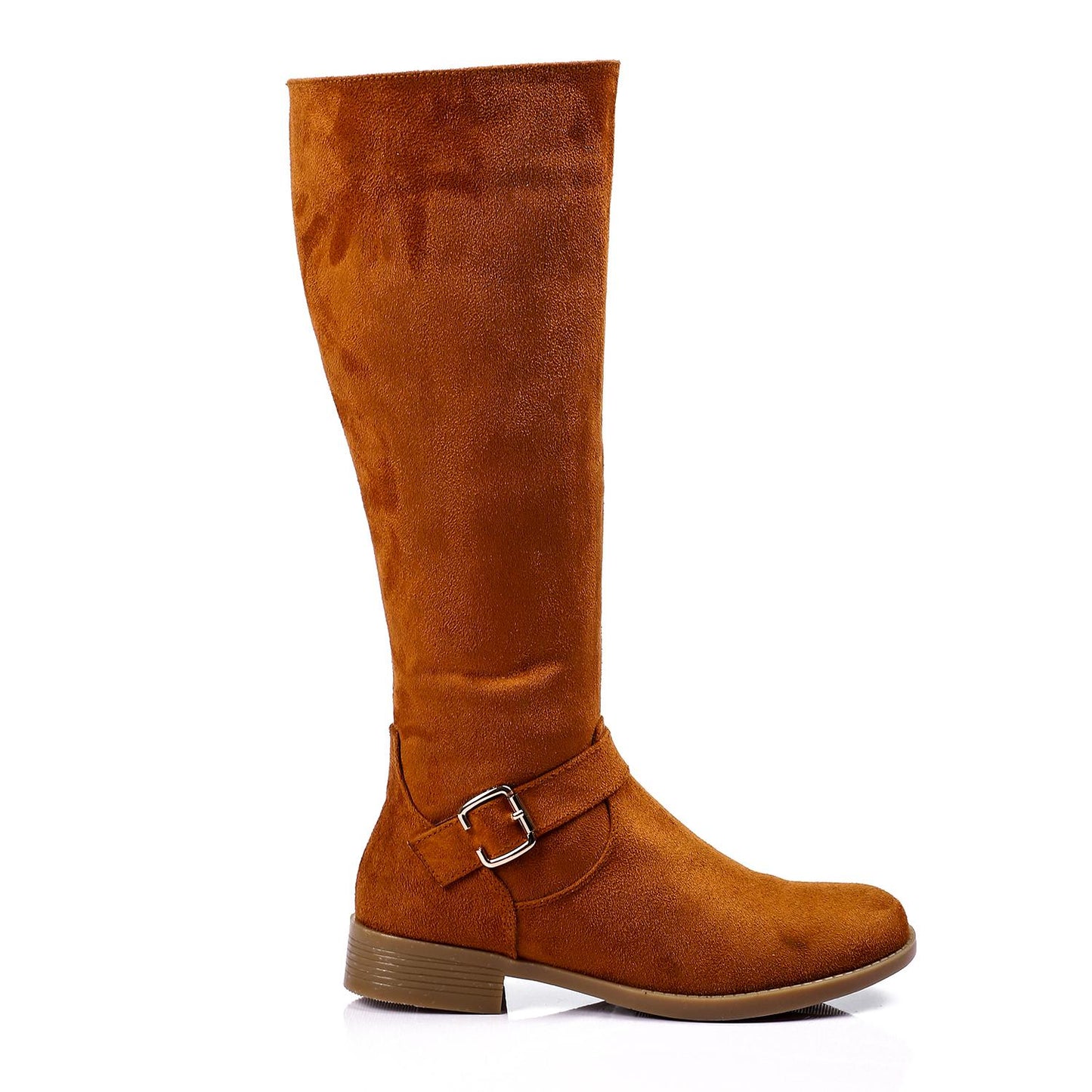 Full Zipper Suede Knee High Boot
