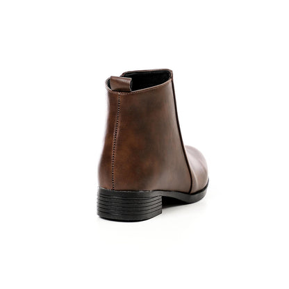 Brown Leather Ankle Boot