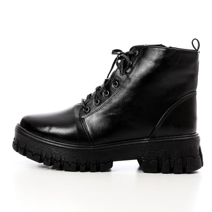 Black Leather Ankle Boot
