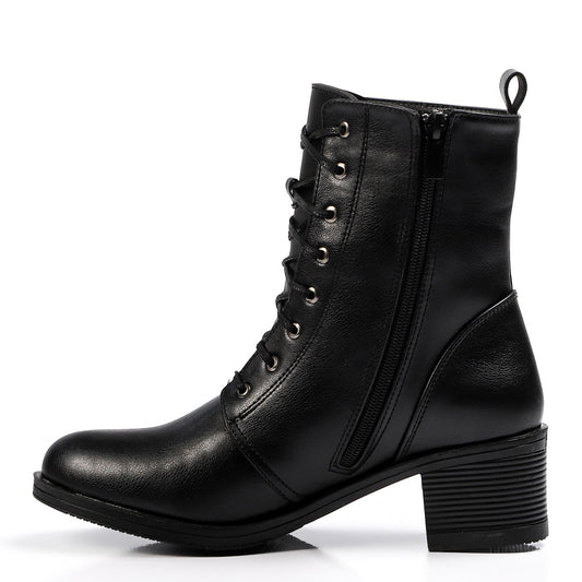 Black Heeled Half Boot