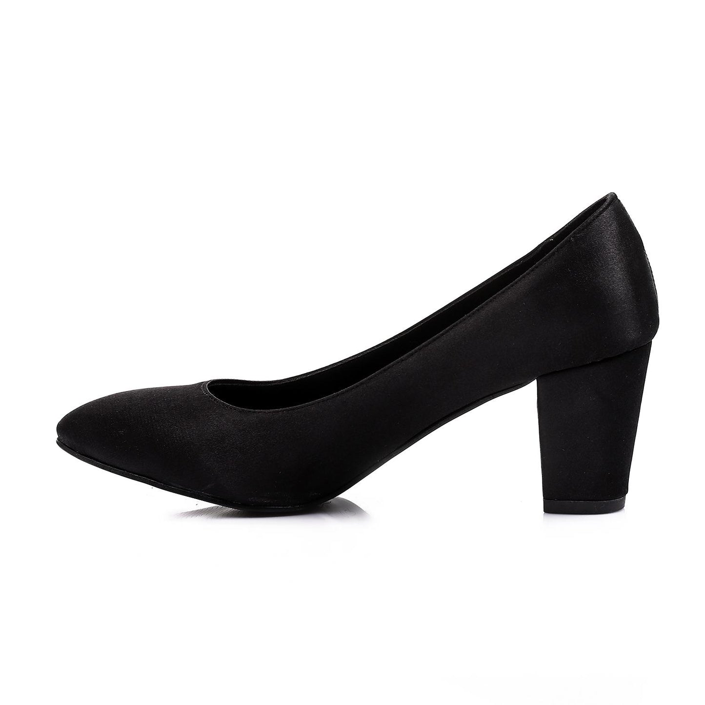 Black Pointed Toe Cap High Heels