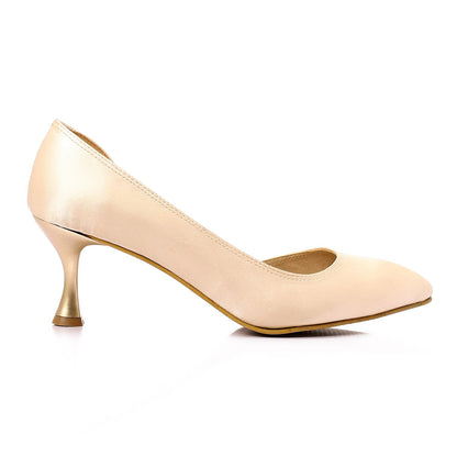 Open Side Satin High Heels
