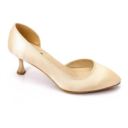 Open Side Satin High Heels
