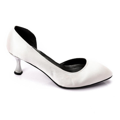 Open Side Satin High Heels