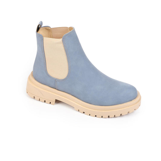 Chunky Heel Pull-on Half Boot