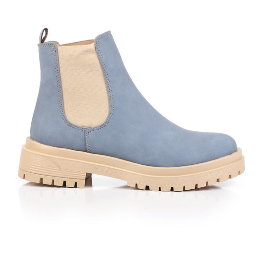 Chunky Heel Pull-on Half Boot