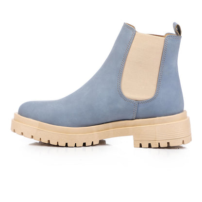 Chunky Heel Pull-on Half Boot
