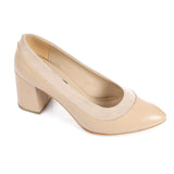 Beige Simple Slip-on Pumps