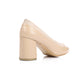 Beige Simple Slip-on Pumps