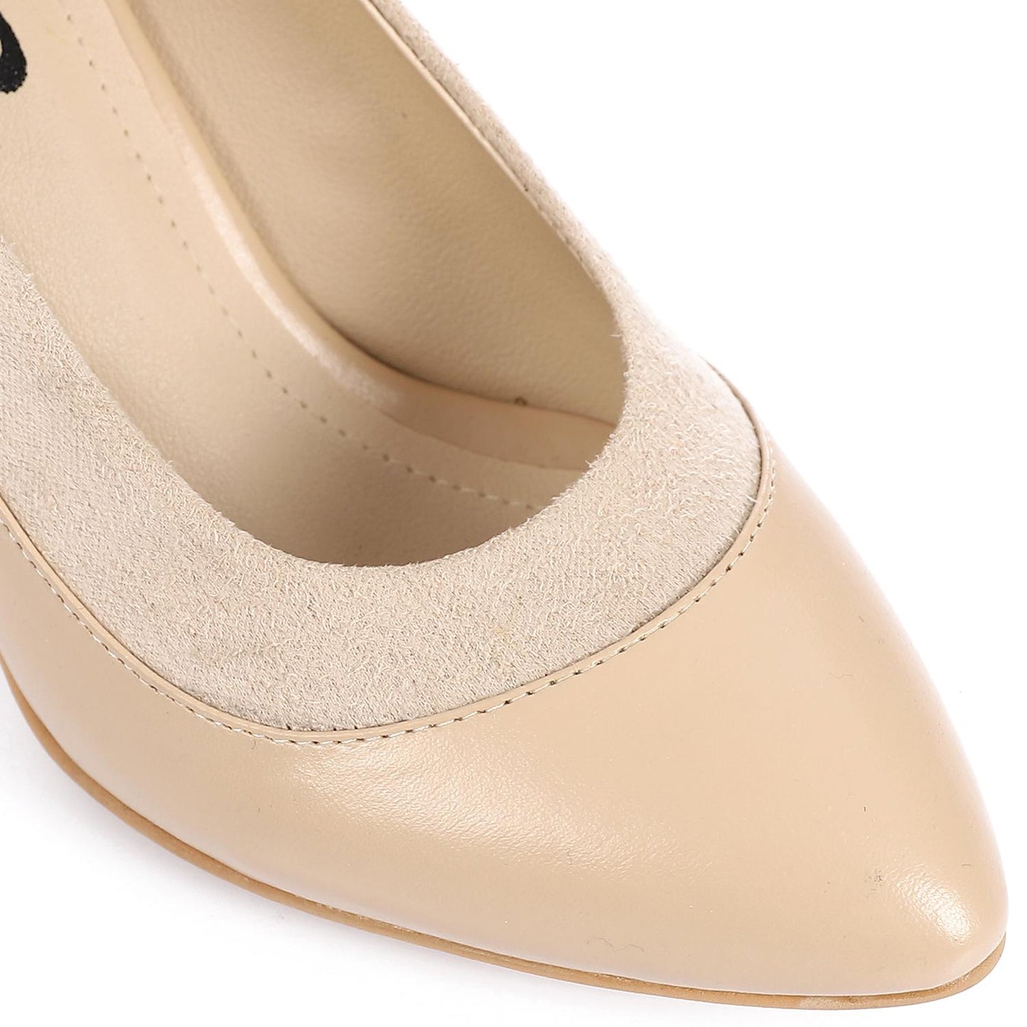 Beige Simple Slip-on Pumps