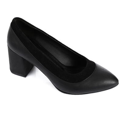 Black Simple Slip-on Pumps