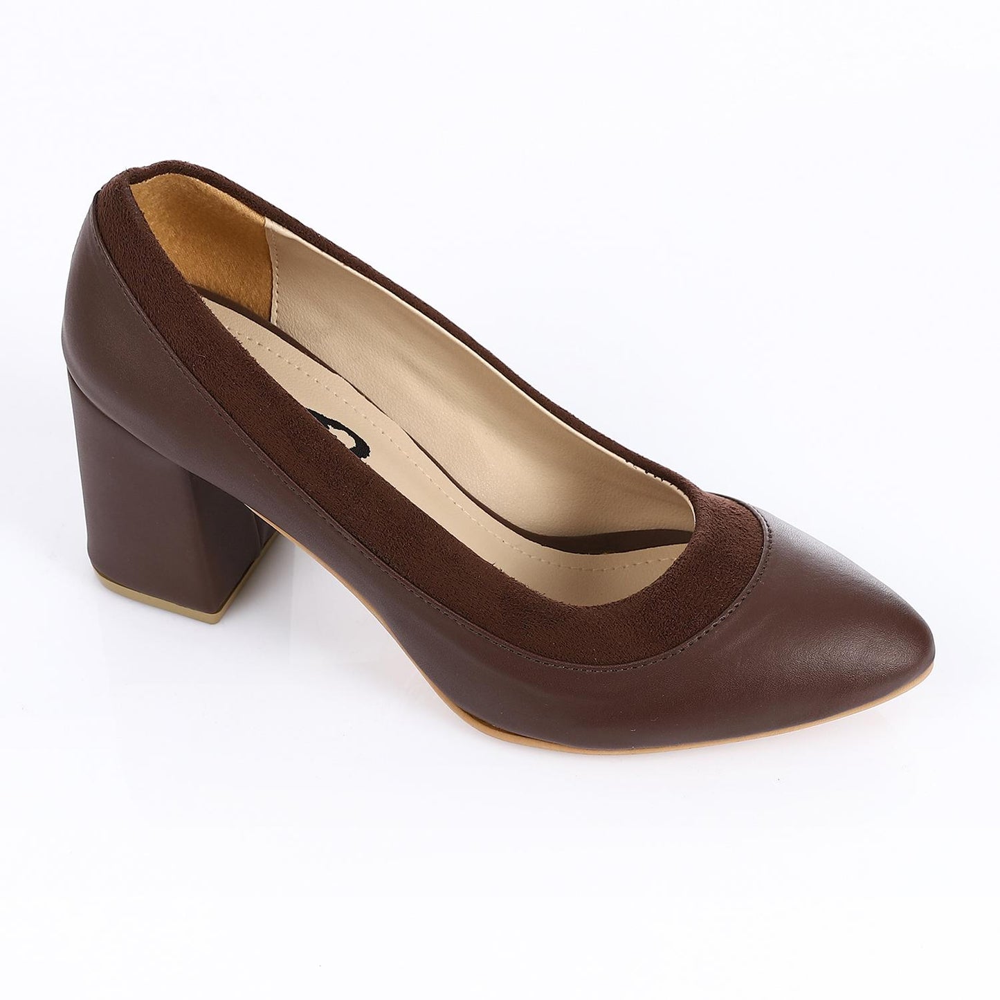 Brown Simple Slip-on Pumps