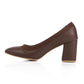 Brown Simple Slip-on Pumps