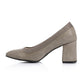 Gray Simple Slip-on Pumps