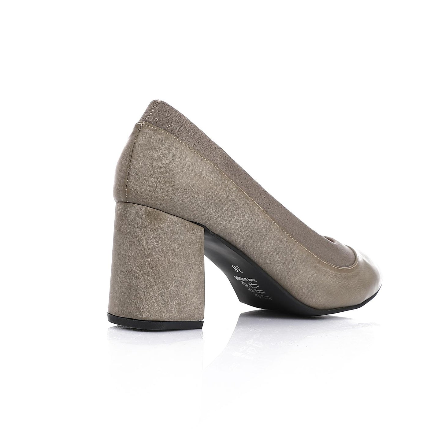 Gray Simple Slip-on Pumps