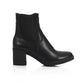 Black Side Zipper Half Boot