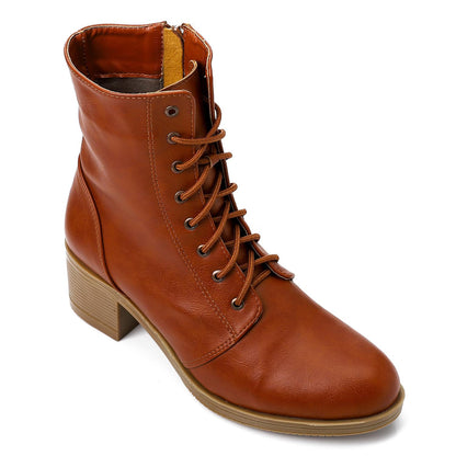 Havana Lace-up Heeled Half Boot