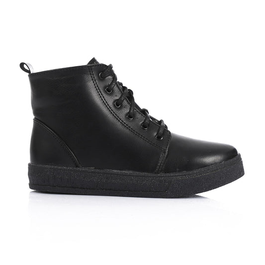 Black Flat Ankle Boot for Teen Girls