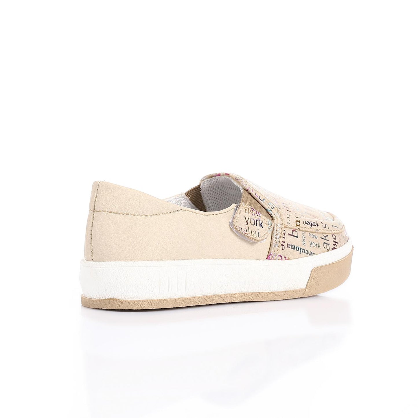 Beige Casual Slip-on Shoes for Teen Girls