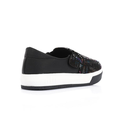 Black Casual Slip-on Shoes for Teen Girls
