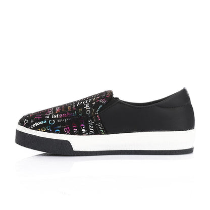 Black Casual Slip-on Shoes for Teen Girls