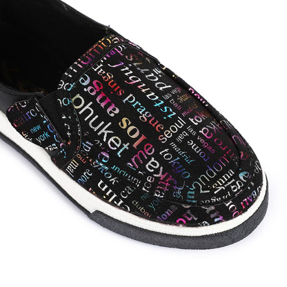Black Casual Slip-on Shoes for Girls