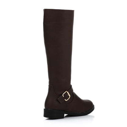 Full Zipper Knee High Boot