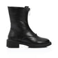 Black Front Zipper Half Boot